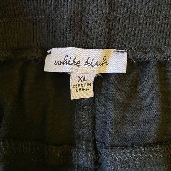 White Birch High Rise Joggers Black Drawstring Flap Pockets Women’s Size XL - Picture 8 of 10